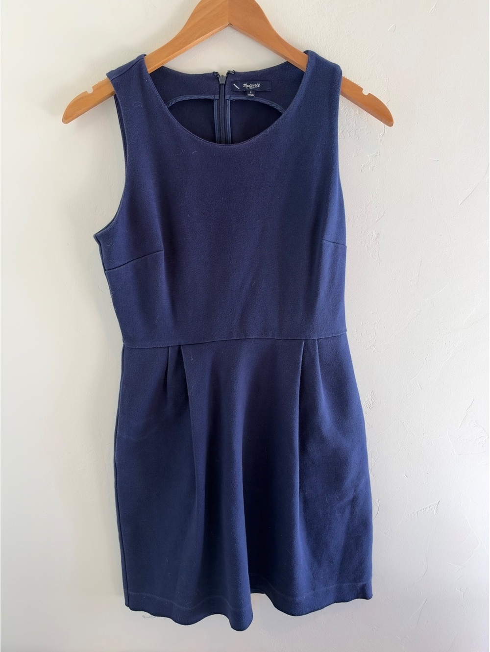 Madewell Navy Sleeveless Fit & Flare Dress with Pockets Size Small